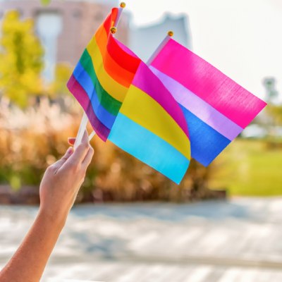 photo of rainbow flags indicating lgbtq