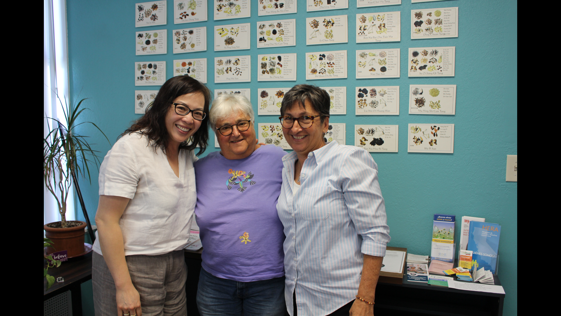 photo of Yvonne Lau, Gabriella Heinsheier and Mary Lynn Morales from the Charlotte Maxwell Clinic