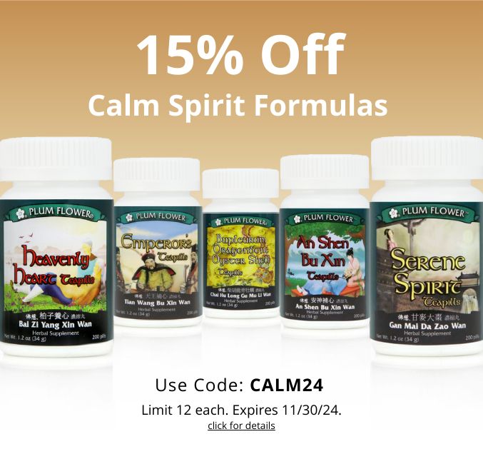 Graphic of calm spirit sale products showing 15% off sale items click for details