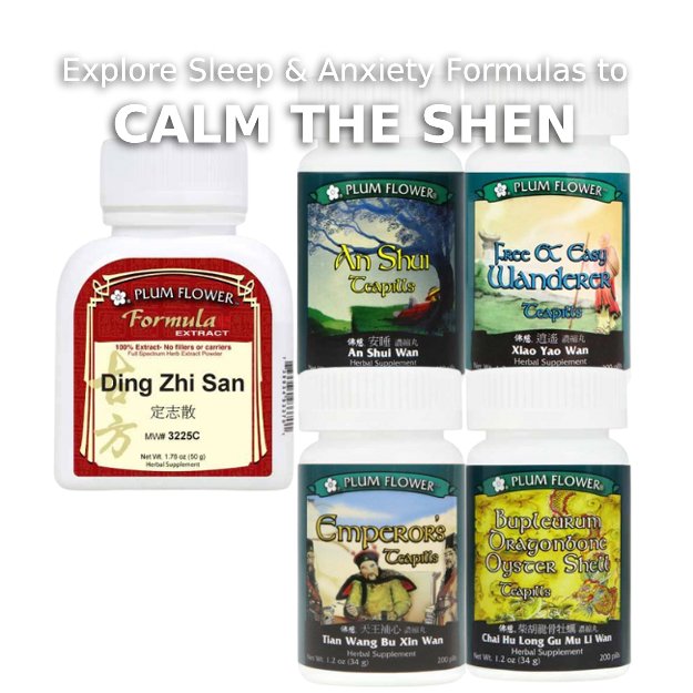 photo of common formulas that calm the shen for anxiety and insomnia